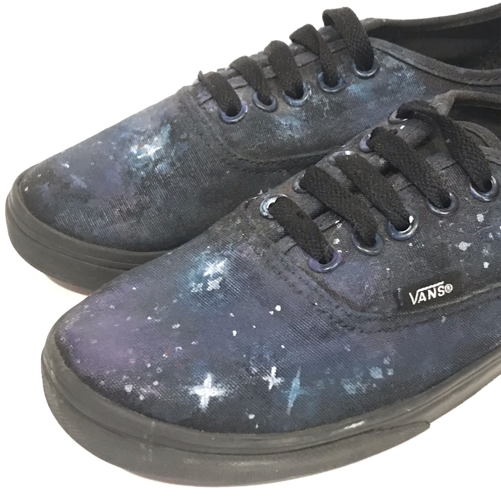 Hand Painted Galaxy Vans Women’s 6.5